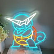 Neonium Anime Turtle Neon sign LED Neon Sign Cartoon Wall Light Art Custom Japanese Anime Neon Signs Gift For Her(Green)