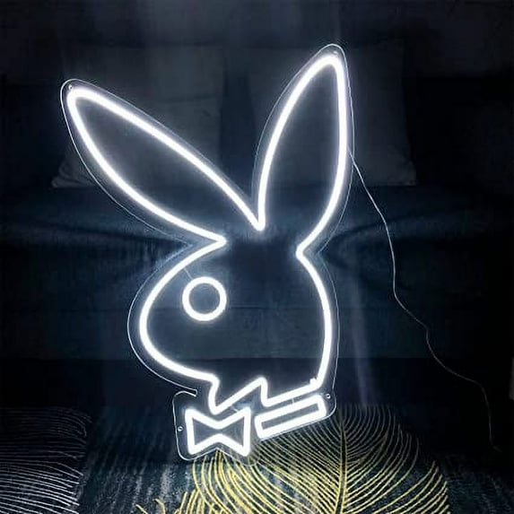 Neonium Custom Neon Sign Rabbit Bunny Neon Lights Wall Art Gifts Christmas Party Living Room Decor(White)