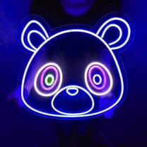 Neonium Graduation Bear Neon Sign Birthday Gift Wall Room Decor Christmas Sign Party Sign Anime Neon Sign(Blue)