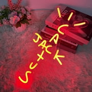 Neonium Neon 17 Inch Cactus Jack Neon Sign Home Decor Gift For Him Bar Pub Party Decor(Red)