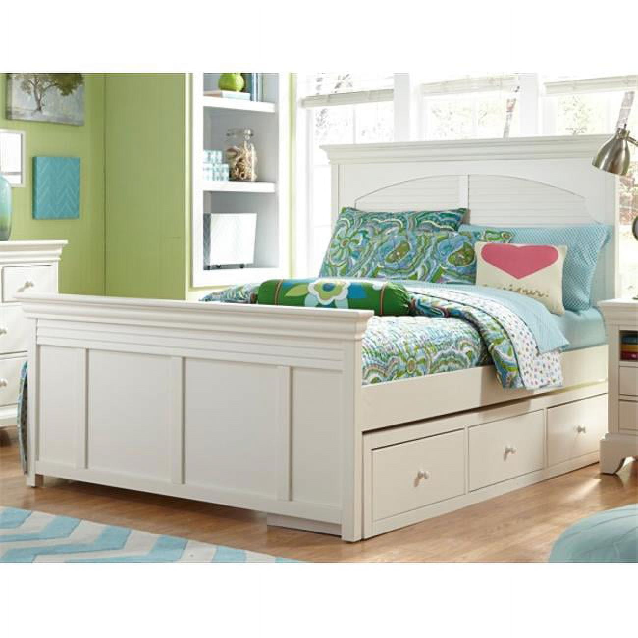 Neopolitan Bright White 4 By 6 Full Size Shutter Panel Bed