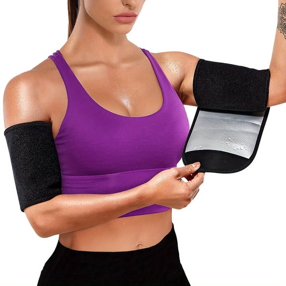 Neoprene Arm Shaper Sleeves - Toning & Compression Workout Bands for Women, Adjustable Arm Wraps for Fitness & Sports Recovery (1 Pair)