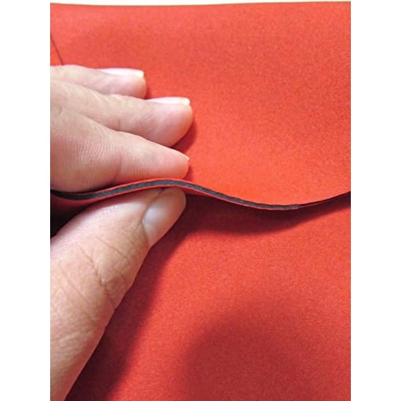 Neoprene Bonded Sponge Waterproof Wetsuit Fabric Black 1MM, 2MM, 3MM, 4MM, 5MM Thick Sold by The Foot and Yard (1mm - by The Yard (Red))