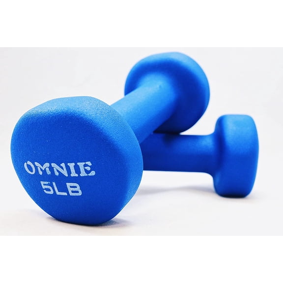 Neoprene Coated Deluxe 5 Lbs Dumbbells Hand Weights