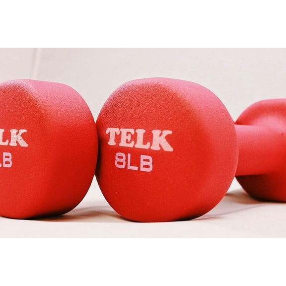 Neoprene Coated Deluxe 8 Lbs Dumbbells Hand Weights