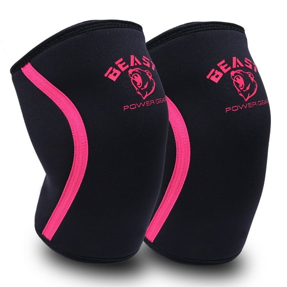 Neoprene Compression Knee Sleeves 7MM (Pair) Enhanced Knee Support in Squats Powerlifting Weightlifting and Wrestling – Unisex