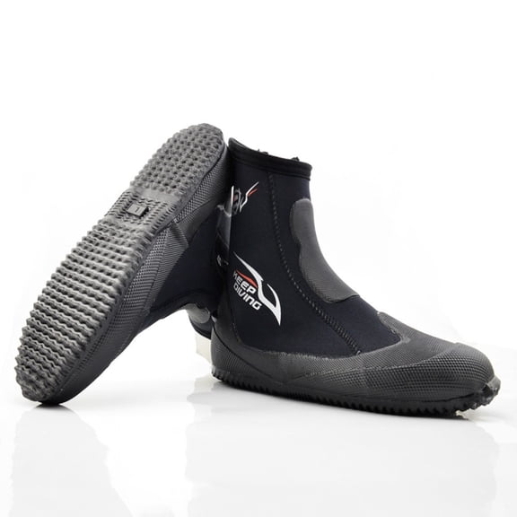 Neoprene Diving Boots For Snorkeling Scuba Surfing With Anti-Slip Sole High Elastic Water Shoes for KAYAKing Fishing Rafting River Tracing Black