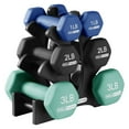 thumbnail image 1 of Neoprene Dumbbell Free Hand Weight Set with Rack, Ideal for Home Exercises to Tone and Definition, 1 of 9