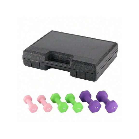 Neoprene Dumbbell Set (2 3 5 pounds) in Pairs for Home Gym Use by Men and Women