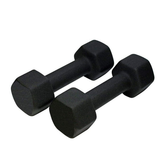 Neoprene Dumbbell for Strength Training, Muscle Toning, and Rehab, Non-Slip Grip, Anti-Roll Design 10lb (20lb Set)