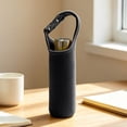 thumbnail image 1 of Neoprene Glass Tumbler Protective Sleeve, Insulated Bottle Pouch with Carabiner Strap, Cushioned Cup Cover for Outdoor Travel, Waterproof Bottle Carrier for Sports and Daily Use, 1 of 6