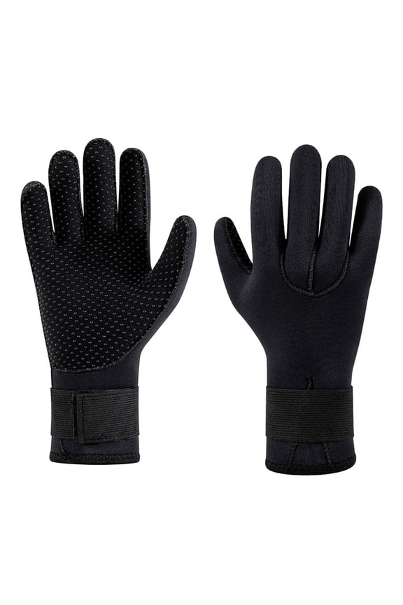 Neoprene Gloves Diving Wetsuit Gloves 5mm Thermal Glove with Adjustable Waist Strap for Snorkeling Scubas Diving Surfing