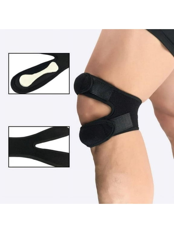 Neoprene Knee Brace, Open Patella Stabilizer with Adjustable Straps Knee Pads Support for Arthritis, ACL, Relieves Pain, Basketball, Sports, 1 Piece