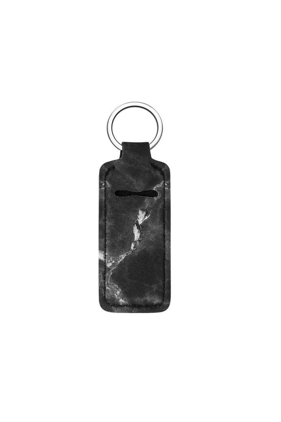 Neoprene Lipstick Pouch Keychain - Stylish Organizer for Makeup and Small Essentials, Perfect for Keys, Bags, and Everyday Carry black