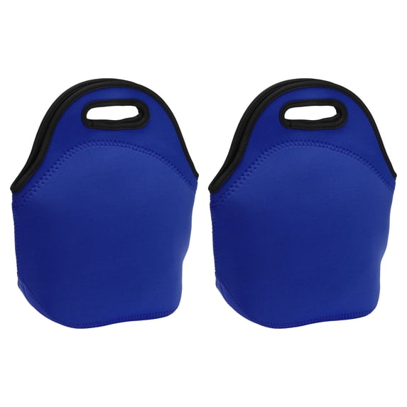 Neoprene Lunch Bags, 2Pack 12"x6"x12" Lunch Portable Containers Bag, Dark Blue