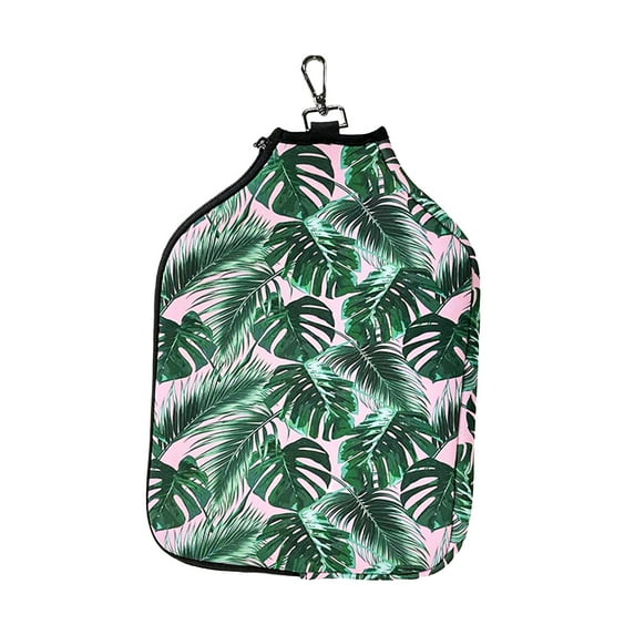 Neoprene Paddle Cover Racket Sleeve, Protective Pouch, Storage Carrier with Storage Pocket Pickleball Head Floral