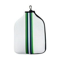 Neoprene Paddle Cover Racket Sleeve Smooth Zipper Table Tennis Paddle Case Portable Pouch Pickleball Head Cover White