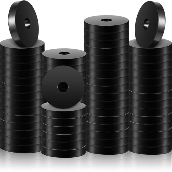 Neoprene Rubber Washers, 80 Count, 1 1/2 OD x 3/8 ID x 1/4 Thickness, For Screws Bolts Faucets Household Appliances