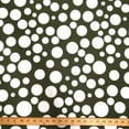 thumbnail image 1 of Neoprene Scuba Polka Dot Knit Fabric Polyester Spandex Sold BTY 58'' Wide (Olive / White), 1 of 1