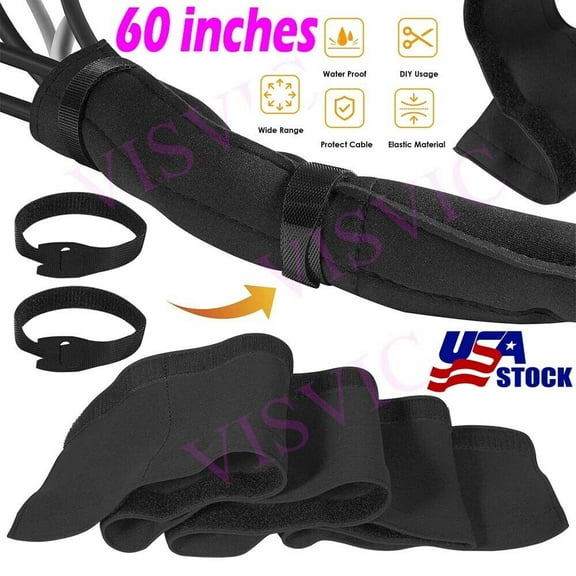 Neoprene Trolling Motor Cable Organizer Sleeve Troll Wire Cable Cover 60 inch US