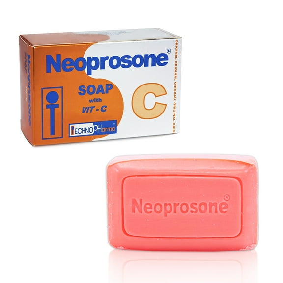 Neoprosone Vitamin C Facial Cleansing Gentle Bar Soap - Repairs Dry Skin, Restores Smooth, Supple Appearance - 80g