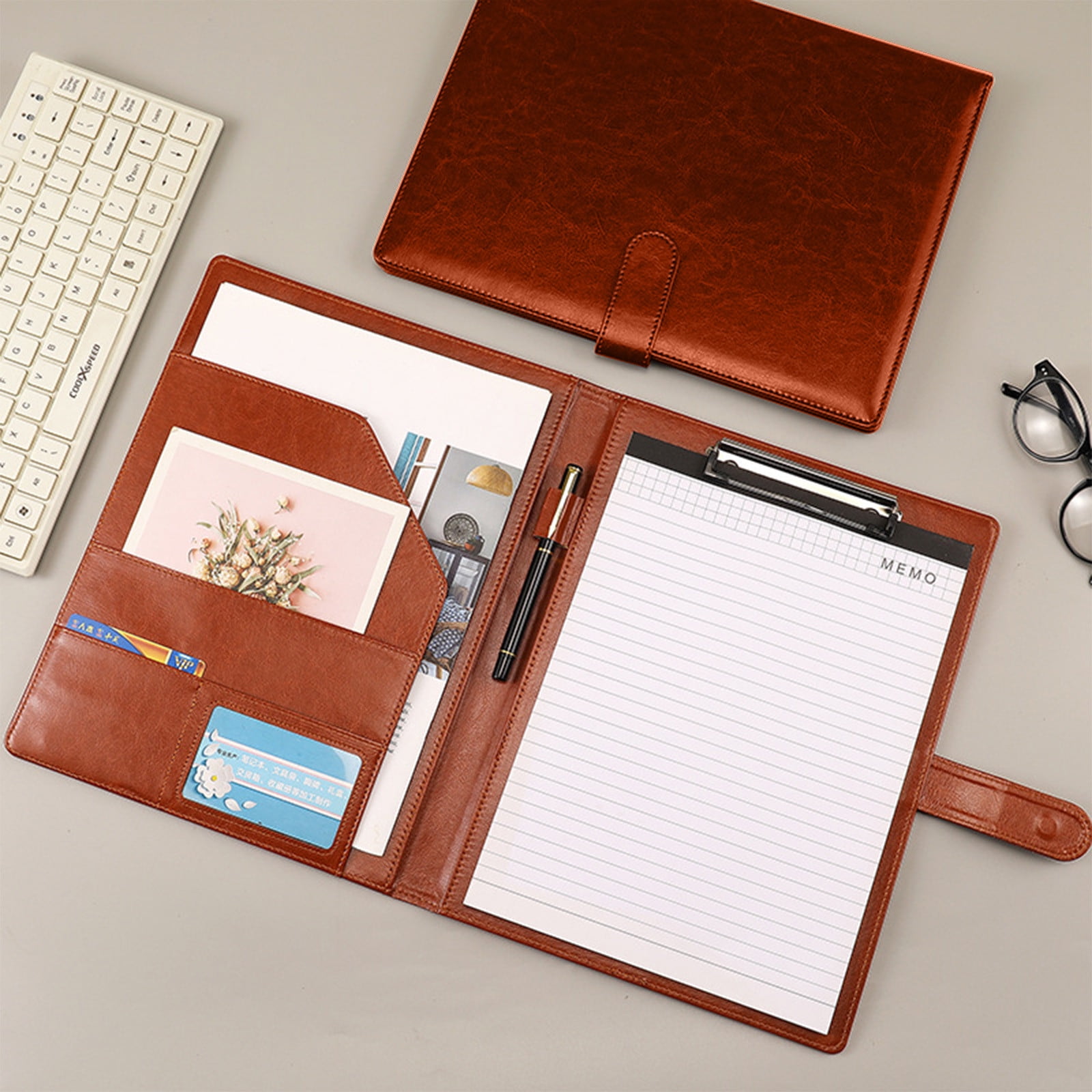 Professional Legal Notepad Portfolio, Blue Folio Notebook