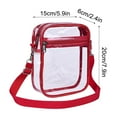 thumbnail image 1 of Neorosiri Clear Stadium Approved Crossbody Bag for Men and Women - Stylish Transparent PVC Shoulder Bag for Casual Travel and Events, Convenient Front Pocket with Adjustable Strap, 1 of 2