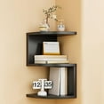 thumbnail image 1 of Neorosiri Corner Shelf,Wall-Mounted Organizer Storage Solution,Multi-Tier Bookshelf Living Room Decor,7.8x7.8x17.16 Inch Wooden, 1 of 6
