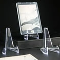 thumbnail image 1 of Neorosiri Crystal Clear Acrylic Photo Display Stand – Portable Multi-Purpose Easel for Wedding, Office, Retail Displays, Transparent Tabletop Showcase for Cards, Phones, and Collectibles, 1 of 6