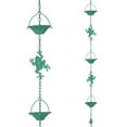 thumbnail image 1 of Neorosiri Galvanized Metal Rain Chain Decorative Gutter Downspout Diverter for Garden - Features Beautiful Dragonfly, Frog, and Butterfly Designs, 1 of 8
