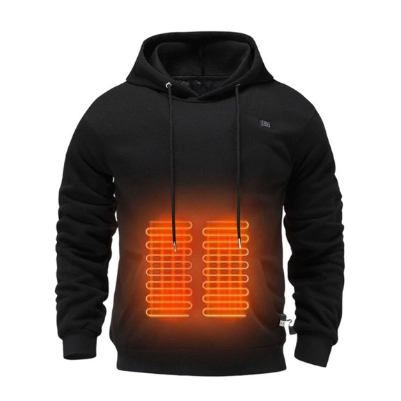 Neorosiri Stay Warm Heated Hoodie | Just Connect Your Own Power Bank, Ergonomic Fit & 3 Heat Levels, Wind Resistant Cold Weather Jacket for Travel, Skiing, Dog Walking