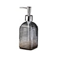 thumbnail image 1 of Neorosiri Horizontal Stripe Glass Soap Dispenser Pump Bottle for Shampoo & Body Wash， Durable & Refillable Liquid Soap Container for Bathroom & Kitchen, 1 of 6