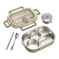 thumbnail image 1 of Neorosiri Insulated Food-Grade 304 Stainless Steel Bento Box with Separate Compartments and Leak-Proof Design for Fresh Meals on the Go, 1 of 9