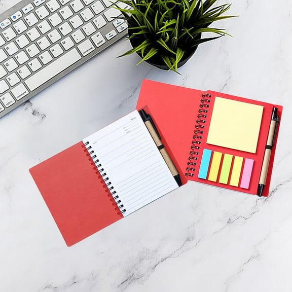 Neorosiri Kraft Paper Notepad with Pen – Coil-Bound Office Study Supplies, Tearable 5ML Notepad for Students and Professionals, Ideal for Note-Taking and Journaling