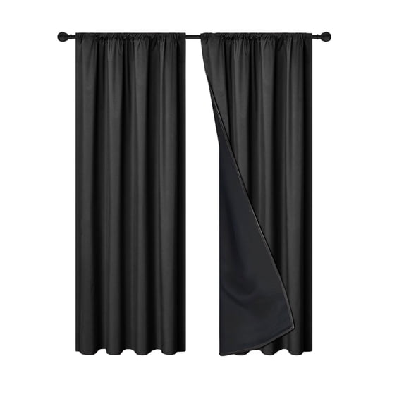 Neorosiri Light-Blocking Thermal Insulating Soundproof Curtains for Living Room and Bedroom, Stylish Polyester Design, Versatile Colors Available