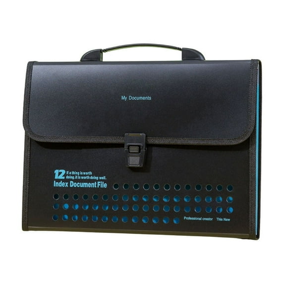 Neorosiri Multi-Pocket Accordion File Folder for Office, Document Storage Bag with 12 Expandable Compartments, Easy Identification Labels, and Durable Design
