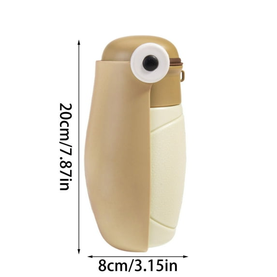 Neorosiri Portable Dog Water Bottle 12oz for Small Dogs, Travel Water Dispenser with Push-Button Design, Ideal for Outdoor Walks and Hydration, Shockproof and Easy to Clean, Includes 1PCS