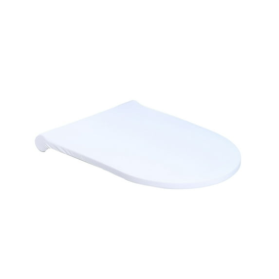 Neorosiri Soft Polyester Toilet Lid Cover, Washable Toilet Protector, Fits 15-21 Inch Toilet Lids, Elastic & Comfortable Design, Stain Resistant Bathroom Accessory, 1 PCS