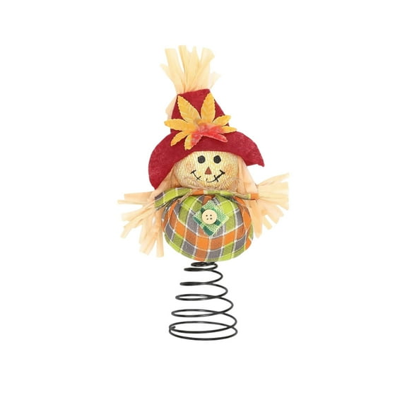 Neorosiri Thanksgiving Scarecrow Tree Topper - Festive Fall Decoration for Home, Table, or Mantel