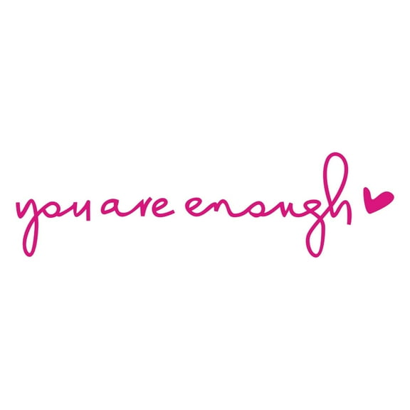 Neorosiri Waterproof Vinyl Mirror Decals Self-Affirmation Inspirational Stickers for Car/Office/Home, UV-Resistant Motivational Quotes (Pink, 4in)