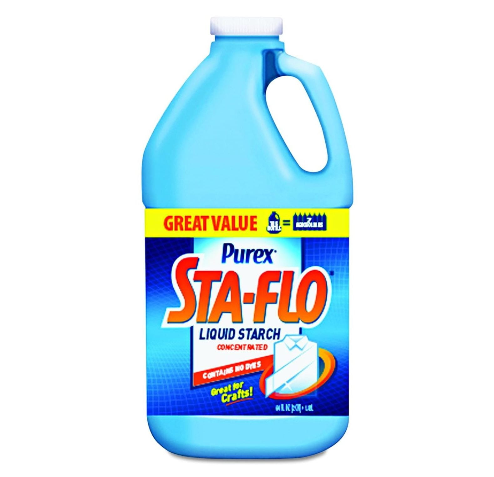 Purex Sta Flo Liquid Starch, Great for Crafts, Concentrated, 64 Ounce 