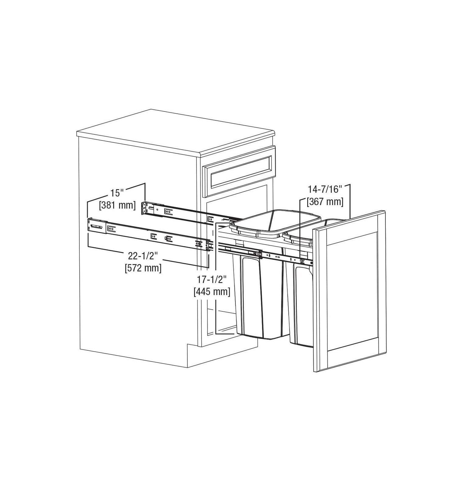 NeosKon 18 in. H x 15 in. W x 23 in. D Steel 35 Qt. Double