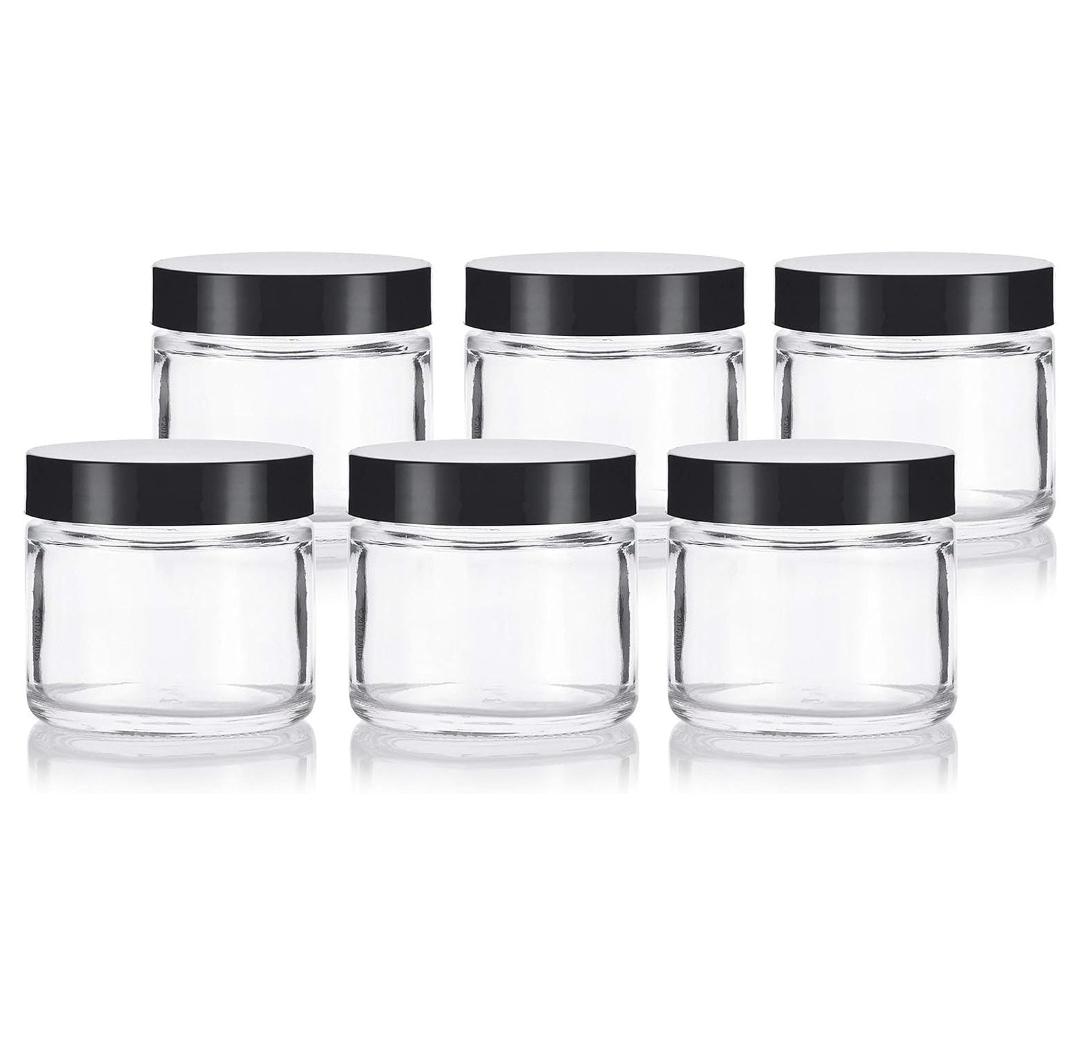 Slime Containers with Lids - 8 Pack Clear Plastic Jars for Kids