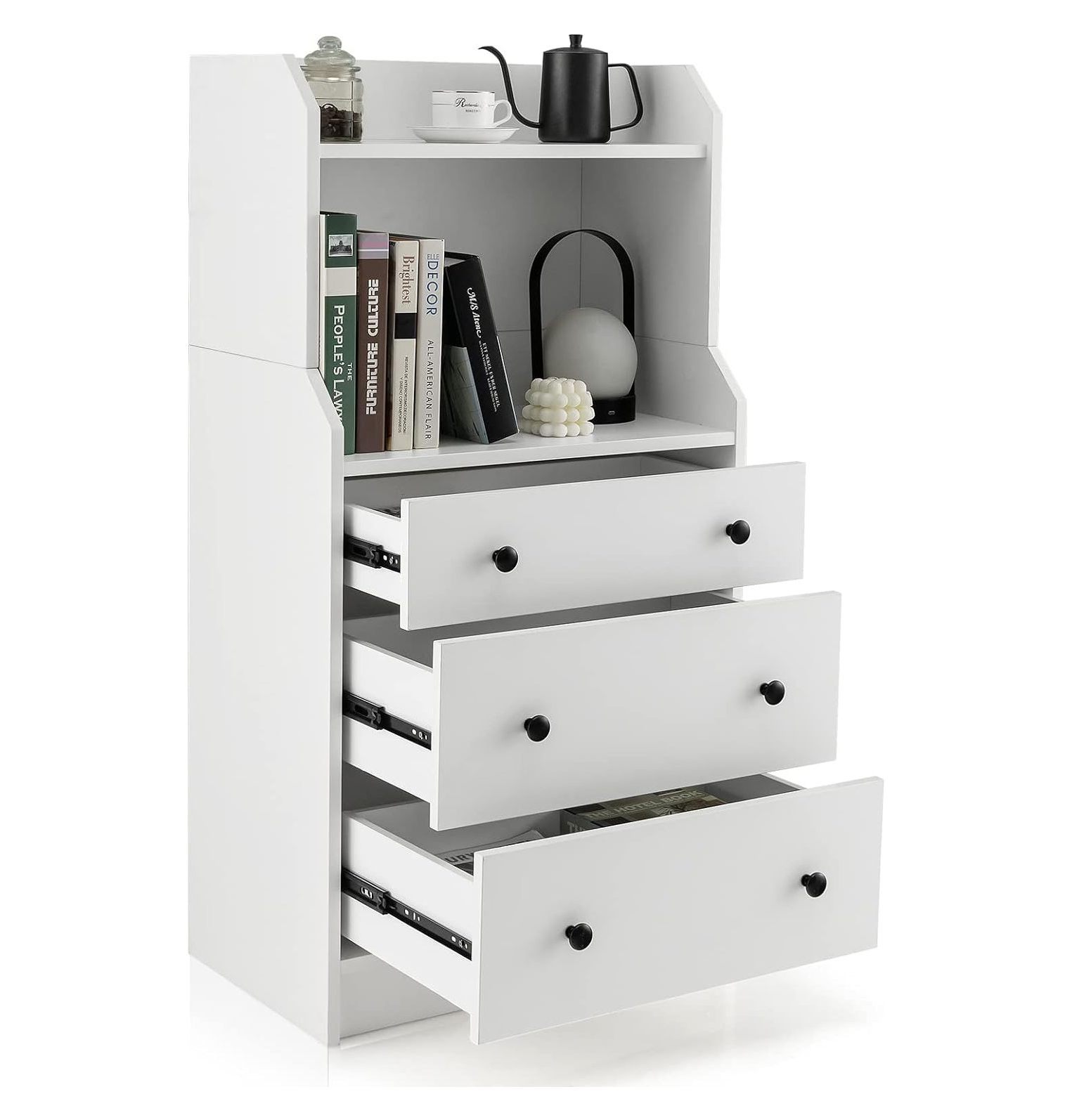 NeosKon 3 Drawer Dresser for Bedroom, Modern Chest of Drawers with