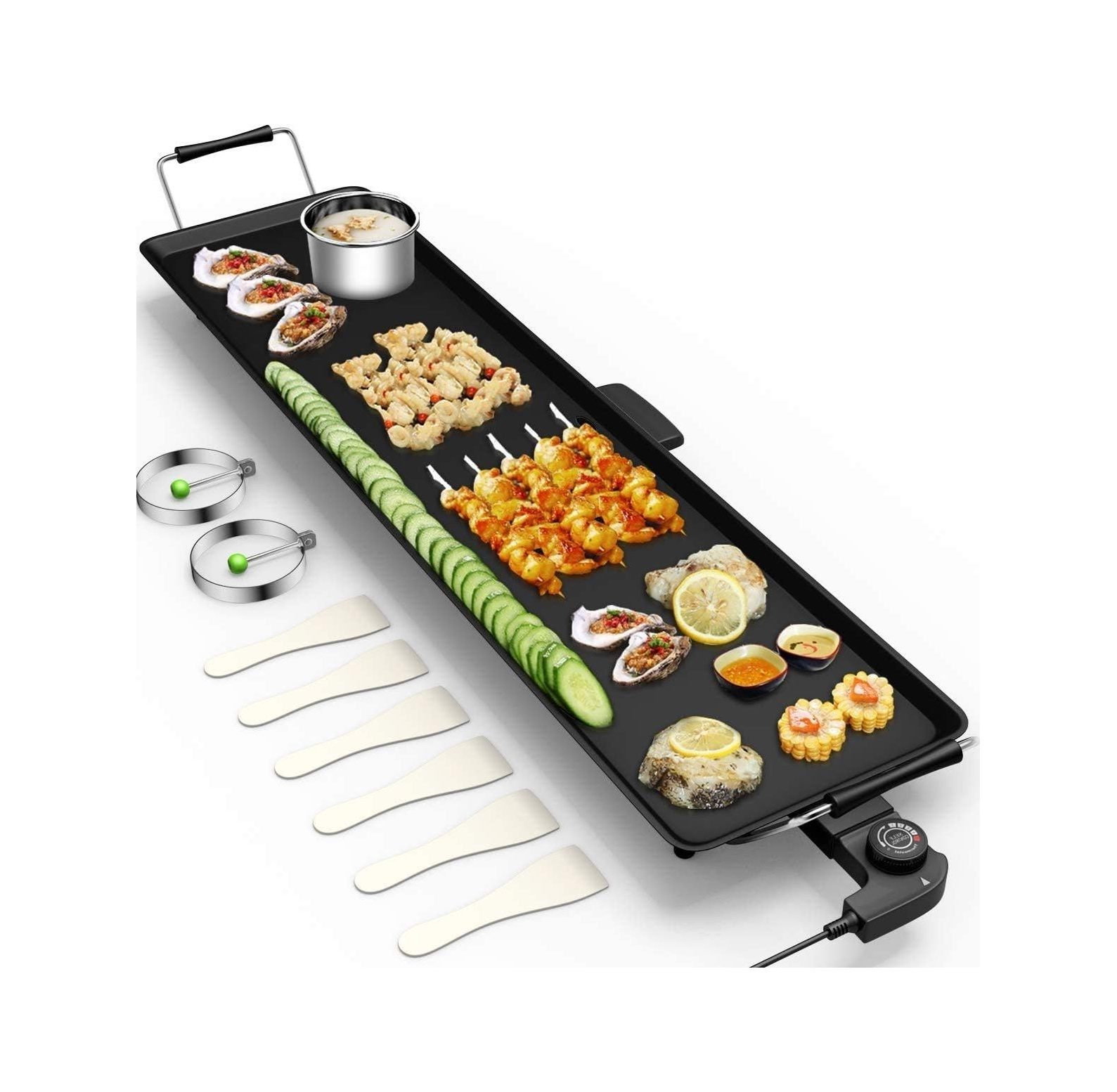 NeosKon 35"W Electric Griddle BBQ Barbecue Grill Nonstick Teppanyaki Table Top Griddle for