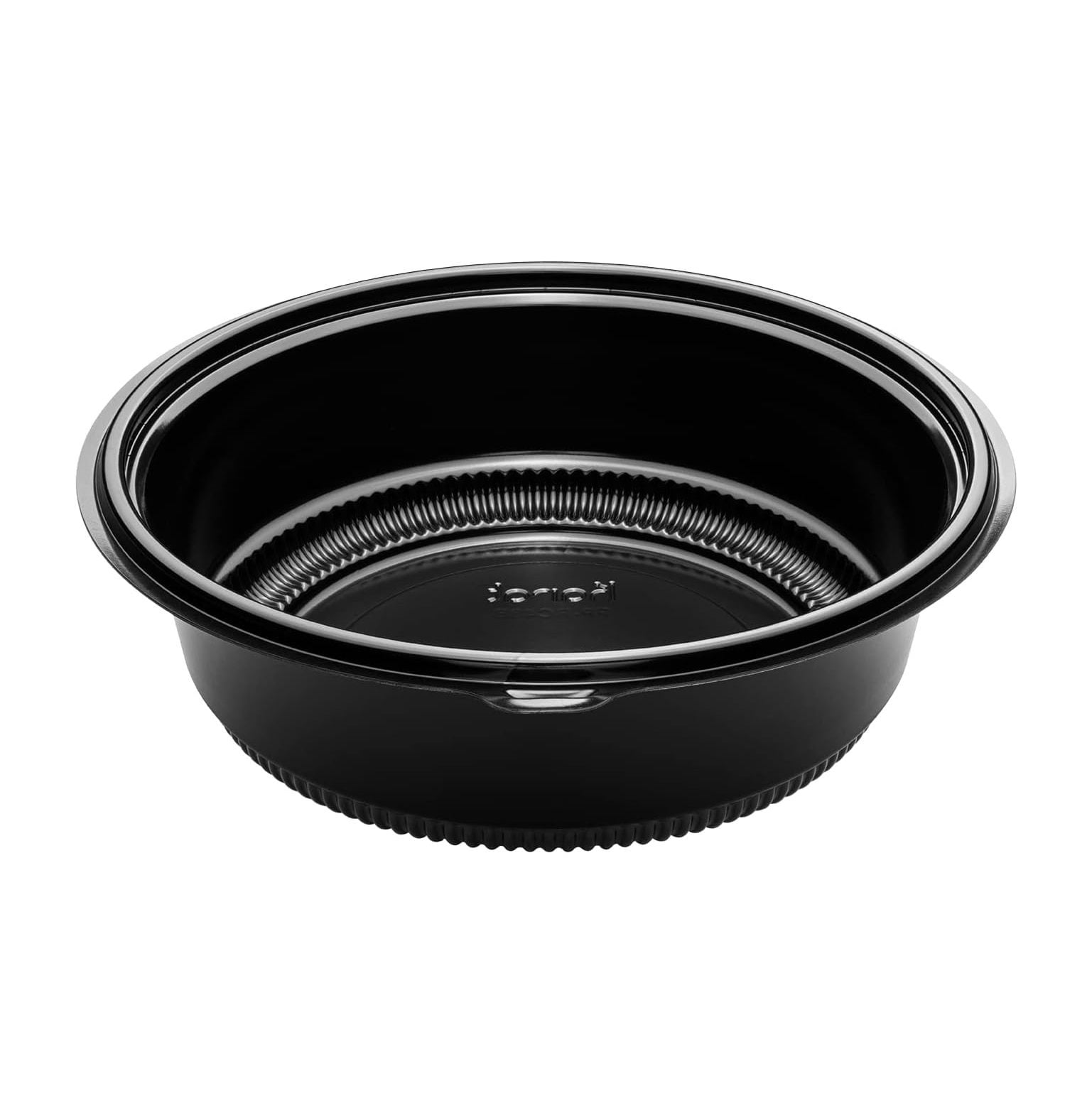 NeosKon 48 oz. PP Round Microwaveable Container, Black - 150ct ...