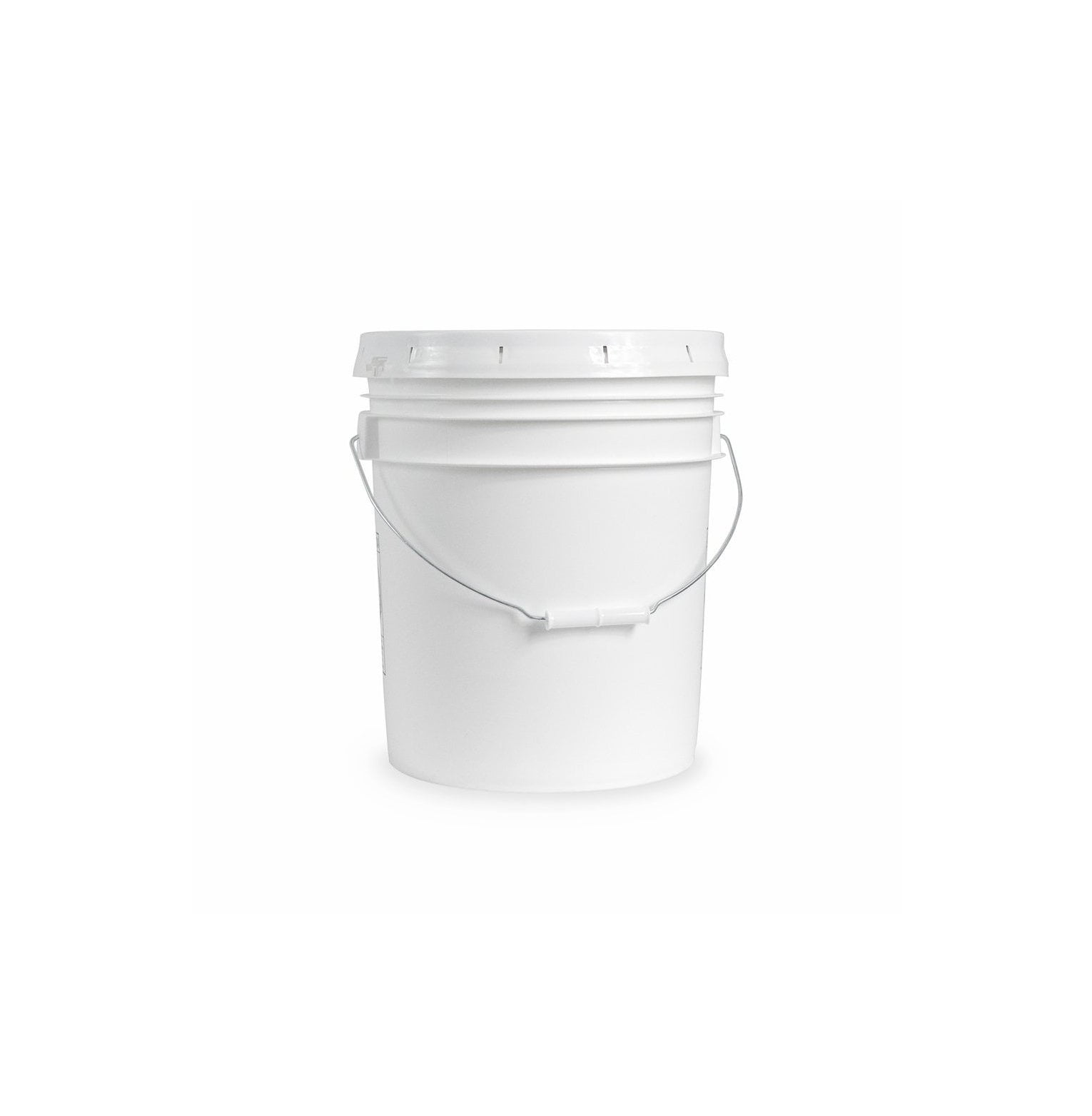 NeosKon 5 Gallon Food Grade White Plastic Bucket with Handle & Lid Set of 3