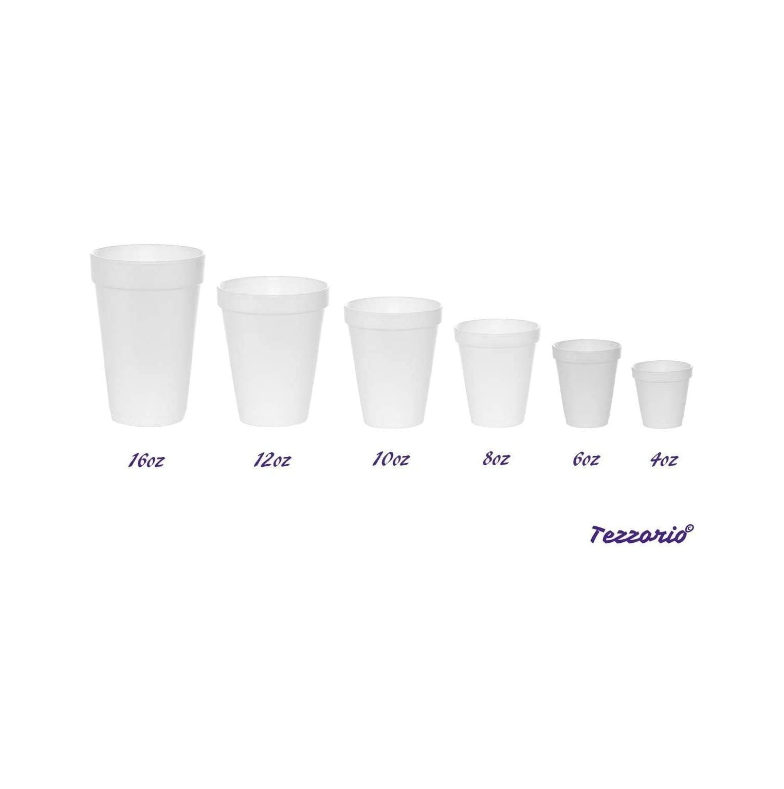 NeosKon (50 Count) 16 oz White Foam Cups, Foam Drinking Cups