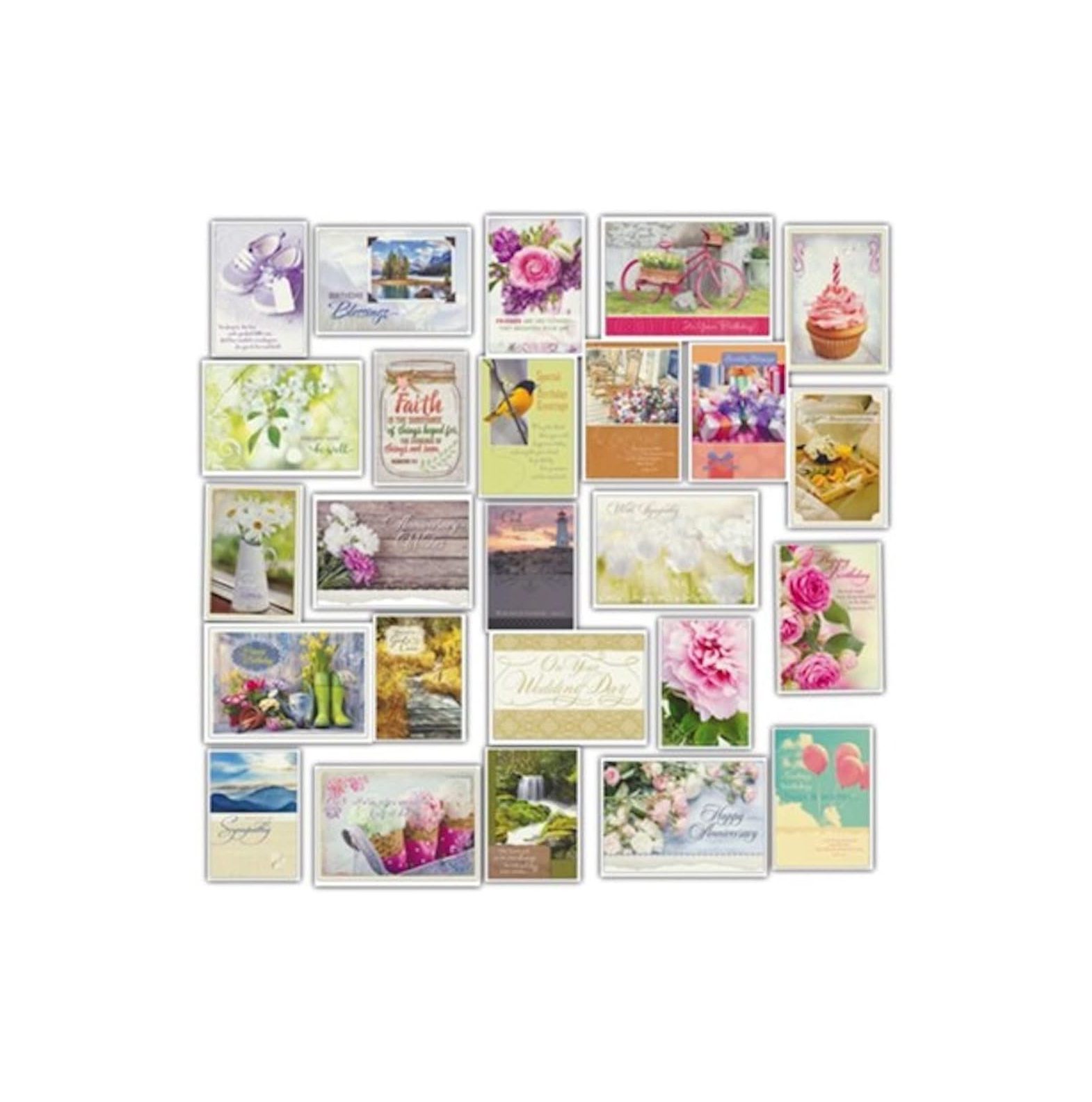 NeosKon 54049 All Occasion Value Pack Boxed Greeting Cards with