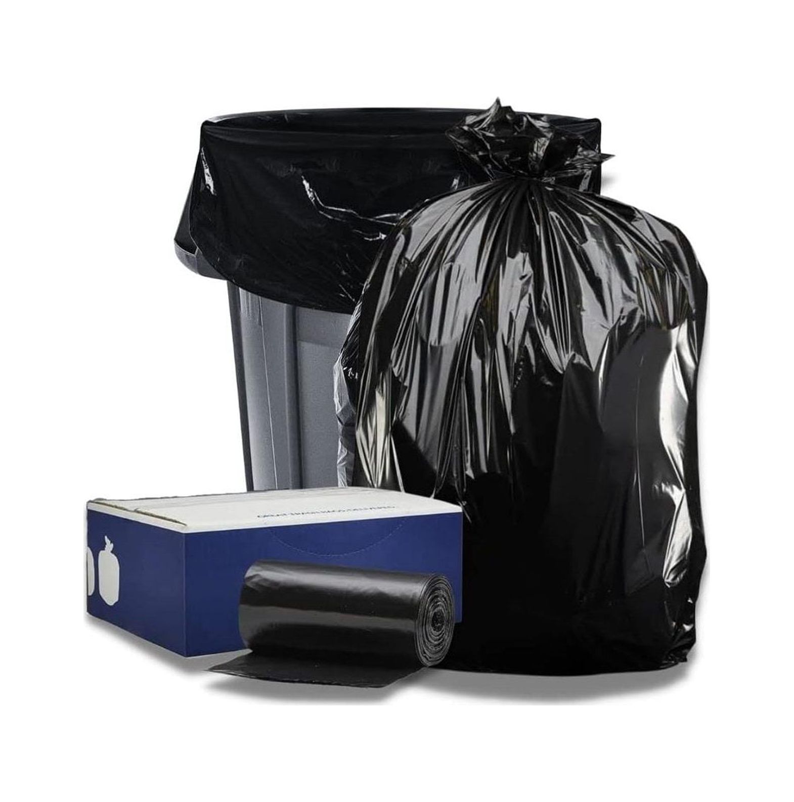 NeosKon 5560 Gallon Trash Bags │ 1.5 Mil │ Black Heavy Duty Garbage